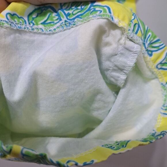 Vintage Lilly Pulitzer Butterfly Print Cotton High Waist Y2K Pants Sz 8 Yellow/G - Picture 9 of 16